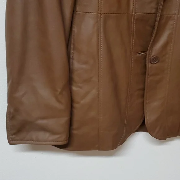 Pamela McCoy brown leather jacket - Picture 4 of 10